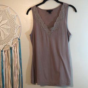 5 for $14 - Taupe Banana Republic Tank with lace